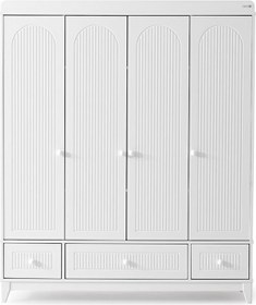Resim Efor 4 Kapılı Dolap, Bebek ve Genç Odası Dolap Beyaz 