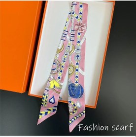 Resim Snapbuy Fransız Stil Kadın Eşarp - Kalp Tokalı, Tüy Desenli, Çok Fonksiyonlu Aksesuar Royal Blue Xxs 