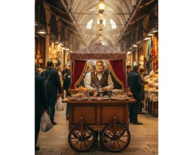 Resim Kumda Kahve Tezgahı-Kumda Türk Kahvesi Makinesi-Elektrikli Kumda Kahve MAKINESI-100*40*110 