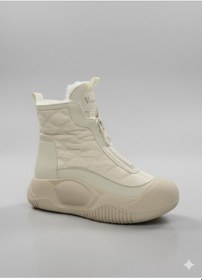 Resim Voyager Önü Fermuarlı İçi Kürklü Kadın Kar Botu B439 Bej 