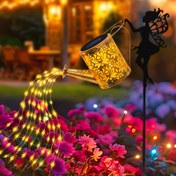 Resim Açık Güneş Su Kanalı Işıkları, Melek Su Kanalı Işıkları - Bahçe Dekorasyonu Büyük Güneş Feneri Asılı LED Dekoratif Vintage Metal Gnome Su Kanalı Işıkları Yemek Masası Patio Yürüyüş Yolu Bahçecilik Hediyesi için Uygun 