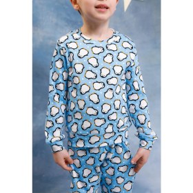 Resim Perendi Erkek Çocuk %100 Pamuk Pijama Takımı 
