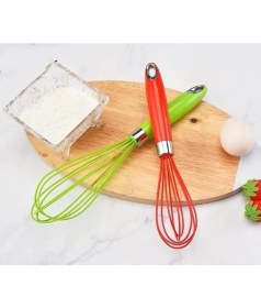 Resim Esmo Home Orret Home Büyük Boy Silikon Çırma Teli,silikon Çırpıcı,yumurta,ayran ve Pasta Için Çırpma Teli (2) 