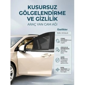 Resim Ankaflex 2 Adet Araba Yan Cam Güneşlik File Bebek/kamp Için Isı Engelleyici Uv Koruması 
