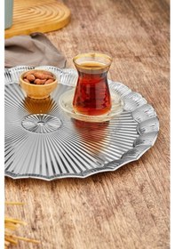 Resim Cooker 35 Cm Metal Yuvarlak Gümüş Sunum Tepsisi Ckr3903 Diğer 