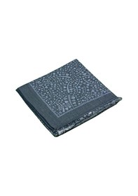Resim Mim Eşarp Ebruli Kışlık Desenli Eşarp 95x95 Cm Petrol Mavi 