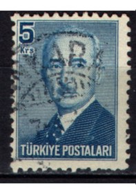 Resim 1948 Londra Baskısı İnönü Posta Pulları 5 Kuruş Tp0544 İsfila1564 