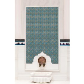 Resim Kütahya Hedef Çini 80X140 Türk Hamam Çinisi 