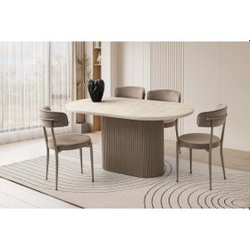 Resim Mobilgen Cappicino 4 Adet Gözde Sandalye Orkide Masa Takımı 