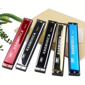 Resim 24 Delikli C Tonlu Diatonik Mızıka - Metal Yapı, Fosfor Bronz Kamışlar ve Hava Ayırıcı ile Net Ses - Başlangıçtan Profesorya, Çok Renk Seçeneği (Gri/Pembe/Kırmızı/Mavi/Altın/Siyah) - Müzik Severler İçin İdeal Hediye, Şık Tasarım, Zarif Müzik Aksesuarı, Paslanmaz Çelik Kılıf, Dayanıklı Mızıka 