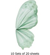 Resim Çiçek Ambalaj Kağıdı Çiçek Ambalaj Malzemesi Modelleme Kelebek Kanatları Buket Ambalaj Kağıdı Yeşil 