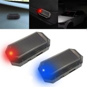 Resim 2 Adet Araba Güneş Enerjili Hırsızlık Önleyici Uyarı Lambası LED Yanıp Sönen Dekoratif Işık 