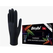 Resim Beybi Muayene Large Pudrasız Siyah Nitril Eldiven 