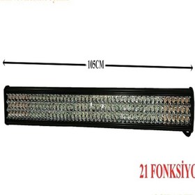 Resim Pikap Market Türm Marka Ve Modellere Uyumlu 105 Cm Düz Turuncu Beyaz 21 Fonskiyon Led Bar 