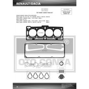 Resim OTOCONTA Üst Takim Contasi (Keçeli) Dacia Logan 1 4 - 1 6 8V (K7J 710 - K7M 690) 