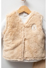 Resim U.s.polo Assn Kız Bebek 3lü Takım - Bej Bej 