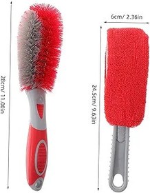 Resim ASAKKURA 1set Araba Fırça Seti Yumuşak Sünger Fırça Ile Ve Lastik Temizliği Için Uygun Kaymaz Saplı Hassas Temizlik Araçları Otomobil Bakımı Için Idealdir 