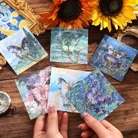 Resim 1 Adet Şık Kelebek Metal Kitap Ayracı Zincirli – El Yapımı Retro Van Gogh Esinli Yağlıboya Tasarımı, Dayanıklı & Paslanmaz, Kitap Severler İçin Mükemmel Hediye, Günlükler, Planlayıcılar ve Kitaplar İçin İdeal, Okuma Aksesuarları | Şık Aksesuar | Paslanmaz Malzeme 