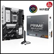 Resim Asus Prıme B850-PLUS Wıfı, 4xddr5, 3x M.2, Hdmı, Dp, Type-C, Wi-Fi 6e, Bluetooth V5.3, Am5 Soket Gamıng Anakart 