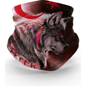 Resim Bebo Store Extreme Outdoor Spor , Motorcu ve Bisiklet Kullananlara Özel Desenli Buff Boyunluk Bandana Balaklava (KURT-214) 