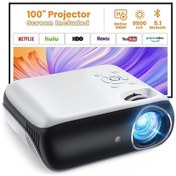 Resim 1080P 9500L Taşınabilir Dış Mekan Bluetooth Film Projektörü -100" Happrun