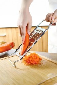 Resim Paslanmaz Çelik Tutmalı Rende Metalik Gri 