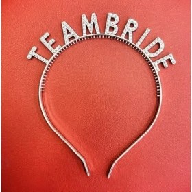 Resim Gümüş Renk Team Bride Taç – Gelin ve Nedime Tacı 