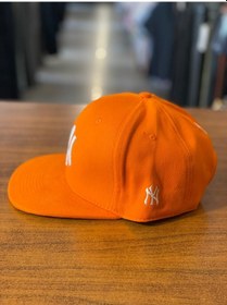 Resim Hamze Ny Yankees Turuncu Hiphop Snapback Rapper Basket Cap Şapka Turuncu 