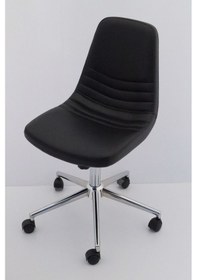 Resim Parker Rahat Siyah Deri Ofis Çalışma Sandalyesi 