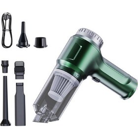 Resim Neevoyu 11000pa 4-in-1 Kablosuz Eldivenli Süpürge, Mini Araç İçi / Ev / Evcil Hayvan Tüy Temizleyici, 2 Vites Rüzgar Hızı, İç Li-pol Batarya, Yeşil St-6651 