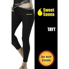 Resim Sweet Sauna Yeni Moda Uzun Tayt Unisex Sweet Sauna Termal Siyah 