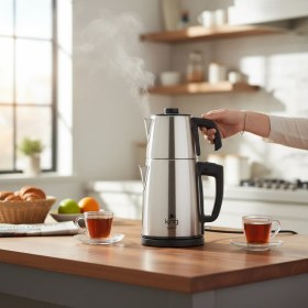Resim King Tealuxe Kcm334 Çelik Çay Makinesi 