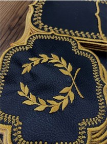 Resim Başak Siyah Altın 8 Kişilik 25 Parça Amerikan Servis Runner Seti 