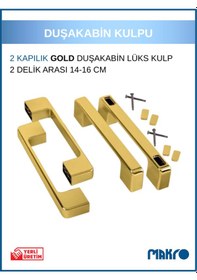 Resim Gold Duşakabin Kulp 14-16 Cm Ayarlı Gold 