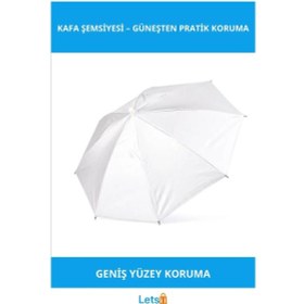 Resim Letsii Beyaz Kafa Şemsiyesi Güneş Koruma Aksesuarı Çok Renkli 