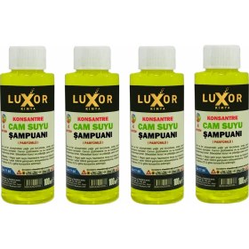 Resim Luxor Kimya Konsantre Oto Cam Suyu Şampuanı 100 ml x 4 Ad 