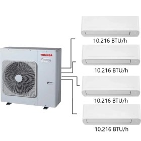 Resim Toshiba 4m Multi Split Klima 10.000+10.000+10.000+ 10.000 Btu/h 
