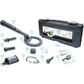 Resim Makro Pulsedive Siyah Scuba Dedektör+Pinpointer Sualtı Kablosuz Darbe 