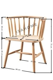 Resim Clk Home Ahşap Sandalye Omurga Cilasız Ahşap Sandalye Ahşap 