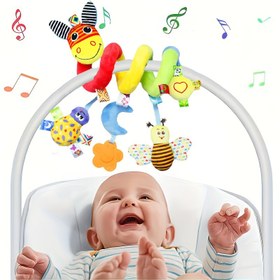 Resim Bu Bebek Oyuncak Aracı Kolye, Rastgele Renkli Bir Spiral Peluş Öküz İçerir, Asmak İçin Mükemmel. Ayrıca 0-3 Yaş Aralığı İçin Uygun Bir Zil Oyuncak İçerir, Bu Onun Bir Şükran Günü Hediyesi, Bir Noel Hediyesi, Bir Paskalya Sürprizi veya Bir Cadılar Bayramı Oyuncak Olarak İdeal Yapmasını Sağlar. 