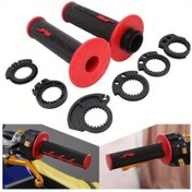 Resim Cloudstore Kx250f Kx450f Klx450r Wr450f Kaydırmaz Kırmızı Dirt Bike Gaz Tutacakları 