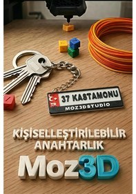 Resim Kişiye Özel Kırmızı Plaka Anahtarlık 
