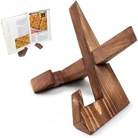 Resim İhvan Online Ahşap Çok Amaçlı Tablet ve Dekoratif Sergileme Standı, Kitap Tutucu Rahle 