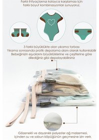 Resim Bebek Çamaşır Yıkama Filesi, Kıyafet Torbası, Dhobis Seri, Bej 