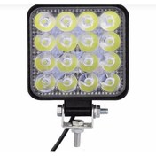 Resim Point 16 Led Off Road Iş Makinesi Kamyon Traktör Projektör Çalışma Ve Sis Lambası 48 Watt 12v 1 