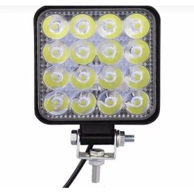 Resim Point 16 Led Off Road Iş Makinesi Kamyon Traktör Projektör Çalışma Ve Sis Lambası 48 Watt 12v 1 