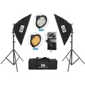 Resim Gdx Pro TLB LED 500 Bicolor 2'li Softbox Seti 