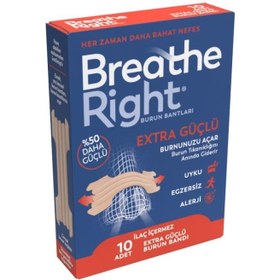 Resim Breathe Right Burun Bandı Extra Güçlü 10 Adet 