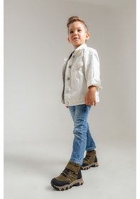 Resim Mnpc Erkek Çocuk Haki Hakiki Deri Anatomik Günlük Bot 25k3b11032263 Haki 