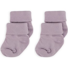 Resim Novibaby 2'li Bambu Bebek Çorap I Purple I 0 6 Ay I Lila Yenidoğan Bebek Çorabı Çok Renkli 